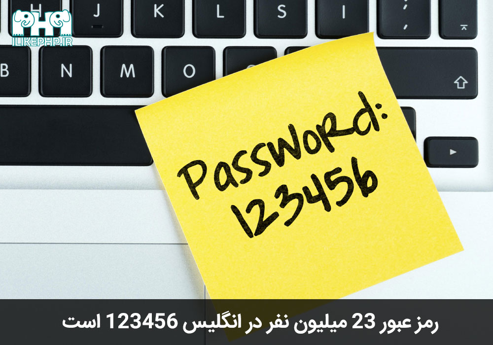 رمز عبور بیشتر افراد 123456 است
